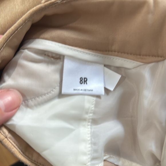 Skinny mid rise express ankle pants khaki size 8 - Picture 4 of 4